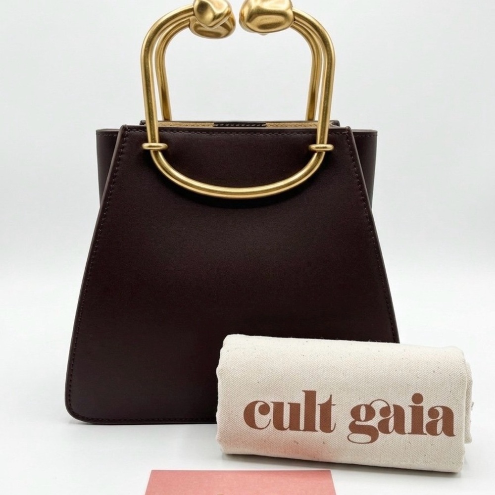 NWT Cult Gaia Maxine Top Handle Bag In Color Luwak